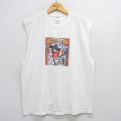 XL★古着 ジャージーズ ノースリーブ ビンテージ Tシャツ メンズ 00年代 00s コロナビール 鳥 コットン クルーネック 白 ホワイト 25jul05 中古