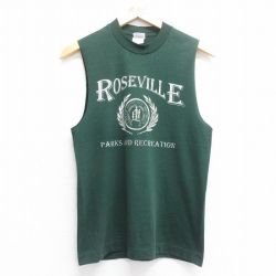 【50%OFF】フルーツオブザルーム 90s ノースリーブTシャツ ROSE VILLE グリーン S | 古着