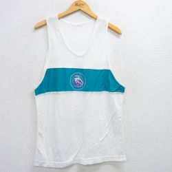 L★古着 ビンテージ タンクトップ メンズ 90年代 90s チェロキー ランニング ツートンカラー クルーネック 白 ホワイト 25jul09 中古