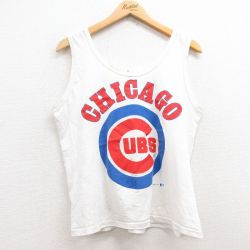 M★古着 スクリーンスターズ ビンテージ タンクトップ メンズ 80年代 80s MLB シカゴベアーズ クルーネック USA製 白 ホワイト メジャーリーグ ベースボール 野球 25jul12 中古