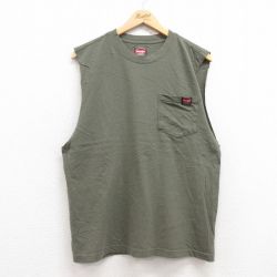 ラングラー ノースリーブTシャツ 胸ポケット グリーン L | 古着