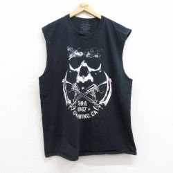 【50%OFF】ノースリーブTシャツ サンズオブアナーキー ブラック L | 古着