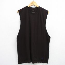 ラルフローレン ノースリーブTシャツ ワンポイント ブラウン XL | 古着