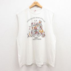 【50%OFF】XL★古着 ジャージーズ ビンテージ ノースリーブ Tシャツ メンズ 90年代 90s PARTY CLUB 大きいサイズ クルーネック USA製 白 ホワイト 25jul17 中古
