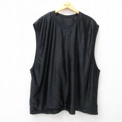 XL★古着 スターター STARTER ノースリーブ Tシャツ メンズ 無地 大きいサイズ クルーネック 黒 ブラック 内側メッシュ 25jul17 中古
