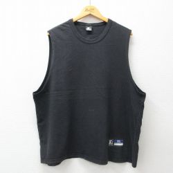 XL★古着 スターター STARTER ノースリーブ ビンテージ Tシャツ メンズ 00年代 00s 無地 大きいサイズ クルーネック 黒 ブラック 25jul17 中古