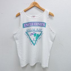 XL★古着 オニータ ONEITA ビンテージ タンクトップ メンズ 90年代 90s UNCLE ERNIES コットン クルーネック USA製 白 ホワイト 25jul18 中古