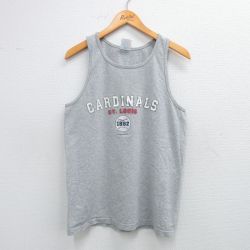 【20%OFF】M★古着 ビンテージ タンクトップ メンズ 00年代 00s MLB セントルイスカージナルス クルーネック グレー 霜降り メジャーリーグ ベースボール 野球 25jul18 中古