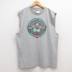 L★古着 アディダス adidas ノースリーブ ビンテージ Tシャツ メンズ 00年代 00s サッカー トヨタ SCION クルーネック グレー 霜降り 25jul18 中古
