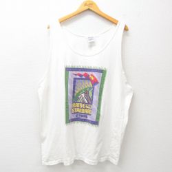XL★古着 ヘインズ Hanes ビンテージ タンクトップ メンズ 00年代 00s RAISE STANDARD 大きいサイズ コットン クルーネック USA製 白 ホワイト 25jul23 中古