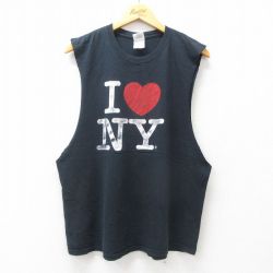 【50%OFF】00s ノースリーブTシャツ ニューヨーク ブラック XL | 古着