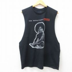 XL★古着 ノースリーブ ヒップホップ ラップ Tシャツ メンズ ノトーリアスBIG コットン クルーネック 黒 ブラック 25jul23 中古