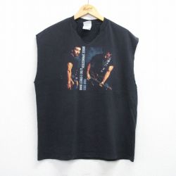 XL★古着 ノースリーブ ビンテージ ロック バンド Tシャツ メンズ 00年代 00s ブルーススプリングスティーン Eストリートバンド コットン 黒 ブラック 25jul25 中古
