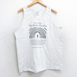 L★古着 ビンテージ タンクトップ メンズ 00年代 00s Body Electric クルーネック 薄グレー 霜降り 25jul31 中古