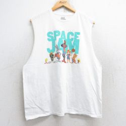 【50%OFF】ノースリーブTシャツ スペースジャム ホワイト XL | 古着