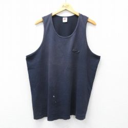 XL★古着 SPEEDO ビンテージ タンクトップ メンズ 90年代 90s クルーネック USA製 濃紺 26mar27