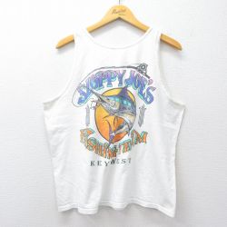 XL★古着 ビンテージ タンクトップ メンズ 90年代 90s SLOPPY JOES カジキ クルーネック 白 26mar27