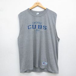 ラッセル 00s ノースリーブTシャツ シカゴカブス グレー XL | 古着