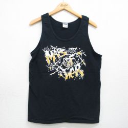 00s タンクトップ MAPS WAR スカル ブラック M | 古着