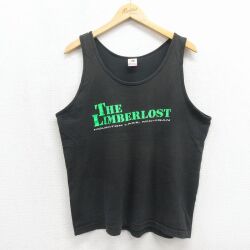 フルーツオブザルーム 90s タンクトップ ミシガン ブラック L | 古着