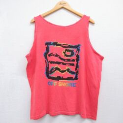 90s タンクトップ OFF SHORE レッド XL | 古着