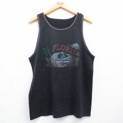 90s タンクトップ フロリダ ブラック L | 古着