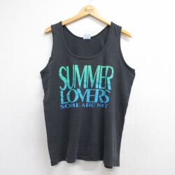 00s タンクトップ SUMMER LOVERS ブラック メンズL相当 | 古着