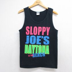 00s タンクトップ SLOPPY JOES ブラック メンズS相当 | 古着