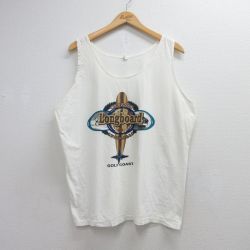 90s タンクトップ サーフィン ホワイト メンズXL相当 | 古着
