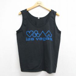 80s タンクトップ ラスベガス ブラック メンズL相当 | 古着