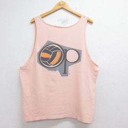 オーシャンパシフィック 80s タンクトップ ビッグロゴ ピンク メンズXL相当 | 古着
