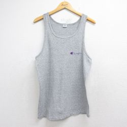 チャンピオン 80s タンクトップ ワンポイントロゴ グレー メンズM相当 | 古着