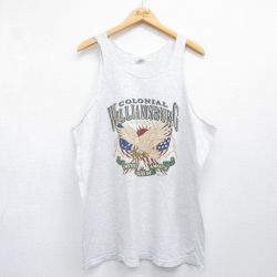 90s タンクトップ WILLIAMSBURG 霜降りグレー メンズXL相当 | 古着