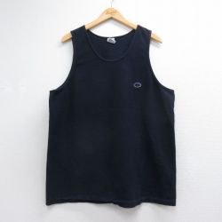 XL★古着 SPEEDO ビンテージ タンクトップ メンズ 90年代 90s コットン クルーネック USA製 ネイビー 26jun16