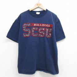 90s 半袖Tシャツ ブルドッグス ネイビー XL | 古着