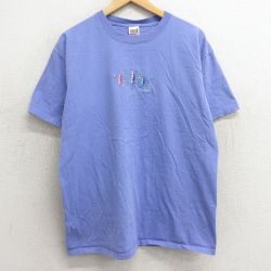 【50%OFF】00s 半袖Tシャツ ミネソタ刺繍 パープル L | 古着