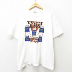 【50%OFF】XL★古着 半袖 ビンテージ Tシャツ メンズ 00年代 00s TEAM 大きいサイズ クルーネック 白 ホワイト 24feb19 中古