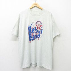 90s 半袖Tシャツ Rebel Band 霜降りグレー XL | 古着