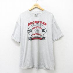 【50%OFF】フルーツオブザルーム 00s 半袖Tシャツ オハイオバックアイズ グレー霜降り XL | 古着