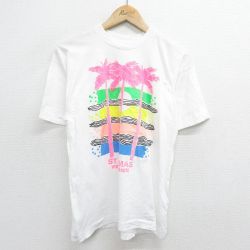 M★古着 半袖 ビンテージ Tシャツ メンズ 80年代 80s ヤシの木 ビーチ セントトーマス コットン クルーネック 24feb21 中古