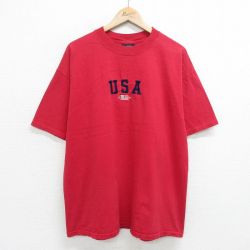 00s 半袖Tシャツ USAロゴ レッド XL | 古着