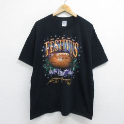 00s 半袖Tシャツ アメフト ブラック XL | 古着