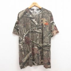 00s 半袖Tシャツ 迷彩 グレー XL | 古着