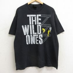 XL★古着 半袖 ビンテージ Tシャツ メンズ 90年代 90s THE WILD ONES 大きいサイズ クルーネック USA製 黒 ブラック 【spe】 24mar02 中古