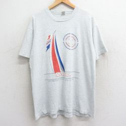 【50%OFF】フルーツオブザルーム 90s 半袖Tシャツ ヨットレガッタ グレー XL | 古着