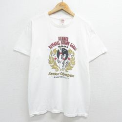 L★古着 フルーツオブザルーム 半袖 ビンテージ Tシャツ メンズ 00年代 00s ボーリング コットン クルーネック 白 ホワイト 24mar08 中古
