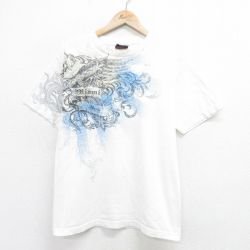 【50%OFF】L★古着 半袖 ビンテージ Tシャツ メンズ 00年代 00s マイアミインク コットン クルーネック 白 ホワイト 24mar16 中古