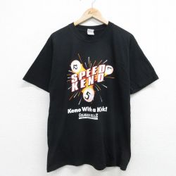 【50%OFF】L★古着 半袖 ビンテージ Tシャツ メンズ 00年代 00s SPEED コットン クルーネック 黒 ブラック 24mar16 中古