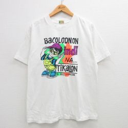 00s 半袖Tシャツ BaCOLODNON ホワイト L | 古着