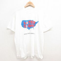 90s 半袖Tシャツ 星 BLOOD ホワイト XL | 古着